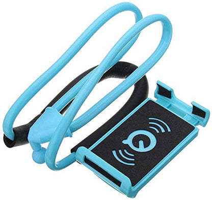 Universal Moblie Phone Stand,Lazy Cell Phone Holder&Neck Tablet Phone Mount - color: Blue