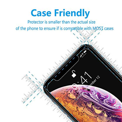 SAMKE Tempered Glass Screen Protector for iPhone XS Max/11 Pro Max, 6.5in - size: iPhone 11Pro Max and iPhone XS Max (6.5-inch)