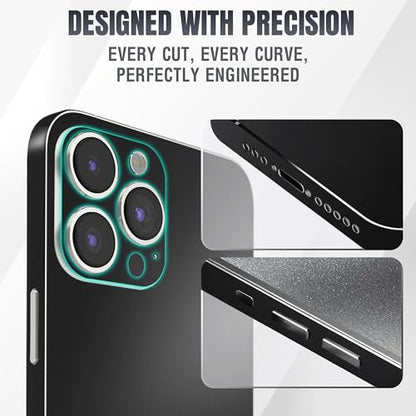 2Pcs Skin Wrap Compatible for iPhone 15 Pro – Slim Decal Vinyl Protective Film for Sides & Back – Sleek Fit, Premium Look – Compatible with All iPhone 15 Pro Cases - Black - color: Black