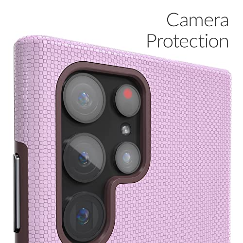Crave Galaxy S22 Ultra Case, Shockproof Protection Dual Layer Case for Samsung Galaxy S22 Ultra 5G (6.8 inch) - Lilac - color: Lilac, size: Galaxy S22 Ultra