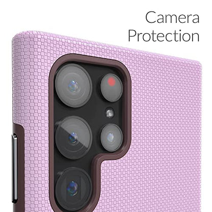Crave Galaxy S22 Ultra Case, Shockproof Protection Dual Layer Case for Samsung Galaxy S22 Ultra 5G (6.8 inch) - Lilac - color: Lilac, size: Galaxy S22 Ultra