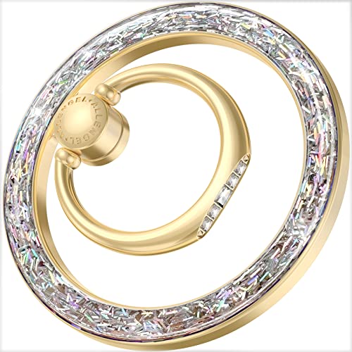Allengel Magnetic Phone Grip for Mag Safe, Magnetic Ring Holder Compatible with Mag Safe Phone Ring, 360°Rotating Finger Kickstand for iPhone 17 16 Pro Max 15 14 13 12 & Android(Gold Bling Silver) - color: gold bling silver
