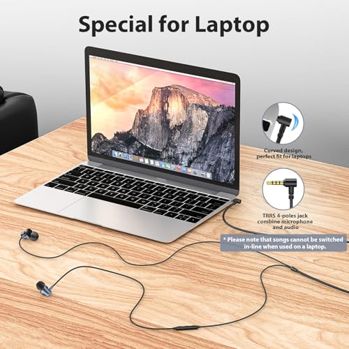 ASKUBSKU Wired Earbuds for School Chromebook Laptop PC, Blue - color: Blue