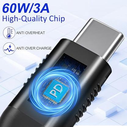 USB C to USB C Cable 20FT, Extra Long, 60W Fast Charging, USB 2.0 Data Sync - color: 20FT Long USB C Cable (Black)