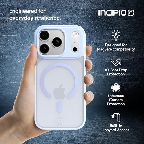 Incipio - Fog iPhone 17 Pro, Magsafe Compatible Phone Case, 10ft Drop Tested, Ultra Durable & Shock Absorbing, Scratch Resistant & Slim Profile (Light Blue) - color: Light Blue, size: iPhone 17 Pro