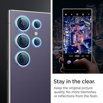 Spigen Camera Lens Protector for Galaxy S24 Ultra - Titanium Violet[2 Pack] - color: Titanium Violet