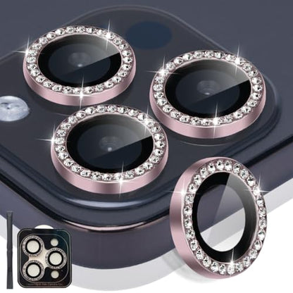 Camera Lens Protector for iPhone 14 Pro/14 Pro Max, Diamond Pink - color: Diamond Pink