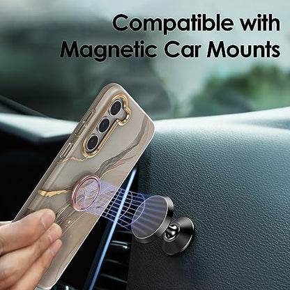 Phone Ring Grip Holder, 360° Rotation Cell Phone Grip Stand, Finger Ring Stand, Metal Finger Ring Grip Kickstand Compatible with iPhone 17 Pro Max 16 15 14 13 12 Magsafe Accessories, OffWhite - color: Elegant White