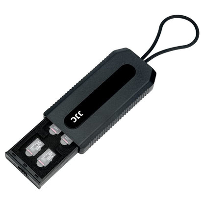Portable Memory Card Case Holder for 6 SD SDHC SDXC Cards and 12 Micro SD TF Cards, Anti-Shock SD Card Case with Easy Push-Pull Design - size: For SD Card x 6