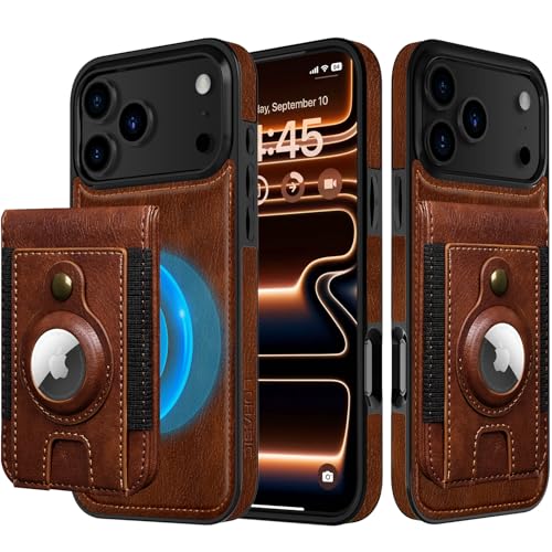 LOHASIC iPhone 17 Pro Max Wallet Case, Compatible with Magsafe, Dark Brown - color: Dark Brown, size: for iPhone 17 Pro Max