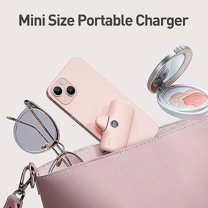 iWALK USB-C Portable Charger for iPhone 15/16, Mini 20W 4,800mAh Wireless Power Bank Fast Charging Travel Battery Pack Compatible with iPhone 16/15/15 Plus/15 Pro/15 Pro Max, Andriod Phone Samsung - color: Pink