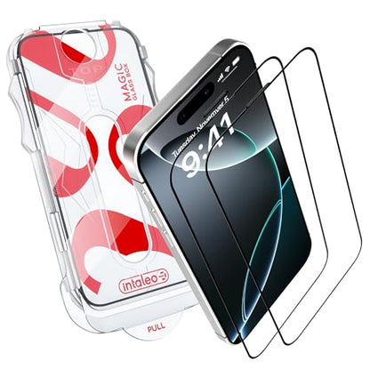 Screen Protector for iPhone 16 Pro Max – MagicBox Tempered Glass Screen Protector iPhone 16 Pro Max (2 Pcs) Edge-to-Edge Protection with 2 Applicators, 9H Hardness, Oleophobic Coating - size: for iPhone 16 Pro Max