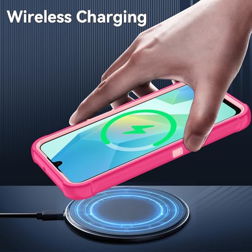 for Samsung Galaxy A16 5G Case : 3-Layer Shockproof Phone Cover with HD Screen Protector,Hybrid Protective Military-Grade Drop Protection for Galaxy A16 5G Phone Case (Pink/Rose Gold) - color: Pink/Rose Gold