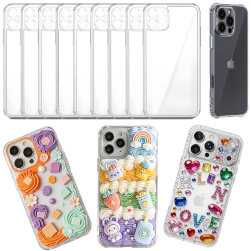 stino DIY Phone Junk Case for iPhone, 10 Pack Clear Cases, Crystal Transparent Junk Case Supplies (for iPhone 14 Pro) - size: for Iphone 14 Pro