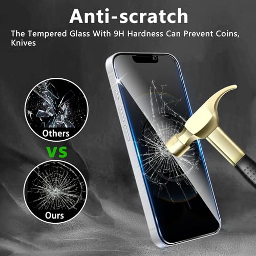 3+3 Pack Privacy Screen Protector Designed for iPhone 16e / 17e With 3 Pack Camera Lens Protector,Full Coverage Anti-Spy Tempered Glass Film,9H Hardness,Bubble Free,Easy to Install - color: iPhone 16e / 17e FK33