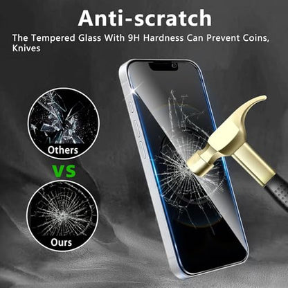 3+3 Pack Privacy Screen Protector Designed for iPhone 16e / 17e With 3 Pack Camera Lens Protector,Full Coverage Anti-Spy Tempered Glass Film,9H Hardness,Bubble Free,Easy to Install - color: iPhone 16e / 17e FK33