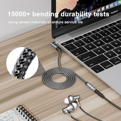 3.5mm Headphone Extension Cable Right Angle, 3.5mm Male to Female Stereo Audio Extension Cable/90 Degree Right Angle Aux Cable for Smartphones, Tablets, Media Players (6FT) - size: 6FT
