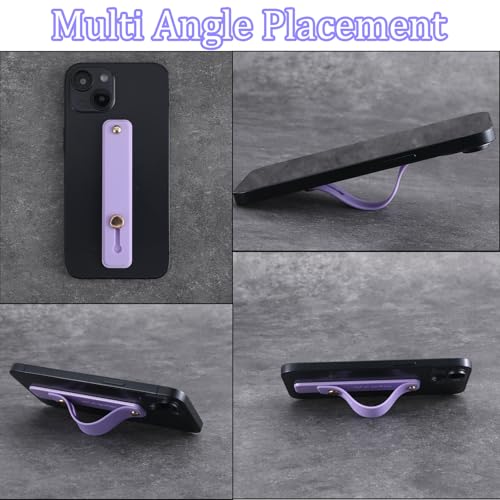 2 Pcs Loop for Phone Case Phone Loop Finger Holder Universal Portable Phones Finger Strap Phones Holder for Hand(Purple Pink)