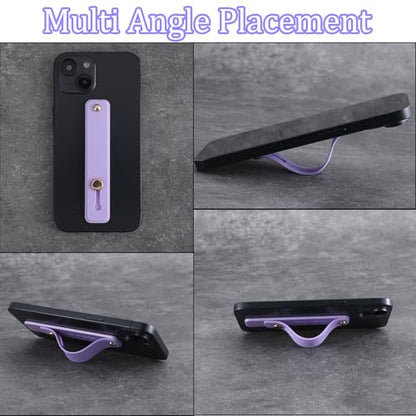 2 Pcs Loop for Phone Case Phone Loop Finger Holder Universal Portable Phones Finger Strap Phones Holder for Hand(Purple Pink)