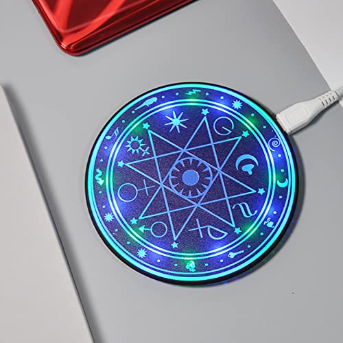 Magic Array Wireless Charger Dock, Creative Pattern Charging Pad, 10W Fast Charge for Qi Wireless Charging Devices,I - color: I