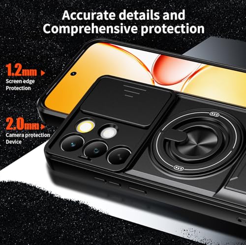 Compatible with ZTE Nubia Red Magic 10 Pro Case Cover,Compatible with ZTE Nubia Red Magic 10 Pro+ / 10S Pro NX789J with Slide Camera Cover Phone Stand Protective Case Black - color: Black, size: Compatible with ZTE Nubia Red Magic 10 Pro