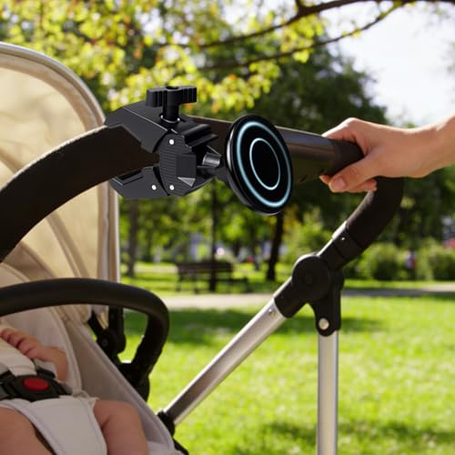 Magnetic Phone Holder Mount - N52 Strong Magnet, for Treadmill, Stroller, Spin bike, Golf Cart, Gym (Compatible with Peloton), Shopping Cart - MagSafe Compatible for MagSaf e iPhone 12-17 Series