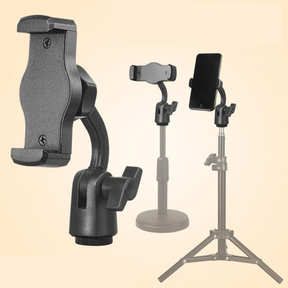 2 Pack Boom Arm Phone Holder Clip Adapter with 5/8 inch and 1/4 inch Screw Socket Mount Phone Clamp Bracket for Smartphones