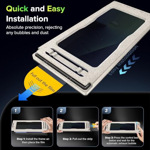Ruky for 2 Pack Samsung Galaxy Z Fold 7 Privacy Screen Protector, Easy Installation with Pull Strip Alignment Frame, Bubble-Free 9H+ Front Tempered Glass Film for Galaxy Z Fold 7