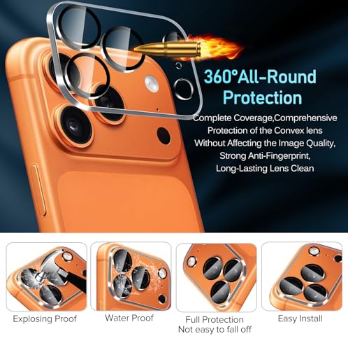 ivoler Camera Lens Protector for iPhone 17 Pro 6.3'', 4-Pack - size: iPhone 17 Pro 6.3''