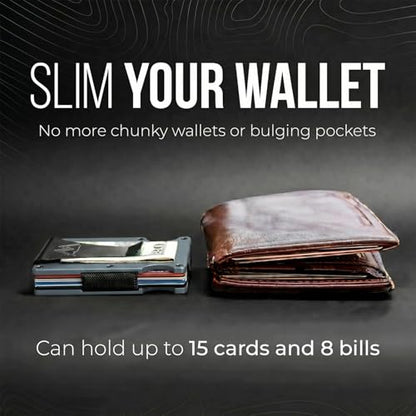Mountain Voyage Minimalist Wallet for Men - Slim RFID Wallet, Scratch Resistant, Credit Card Holder & Money Clip, Easily Removable Money & Cards (Matte Grey) - color: Matte Grey