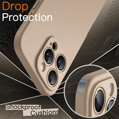 JETech Slim Case for iPhone 16 Pro, Desert Titanium | Camera Lens Protection, Soft TPU Design, Matte Finish, Shockproof Protection - color: Desert Titanium, size: iPhone 16 Pro