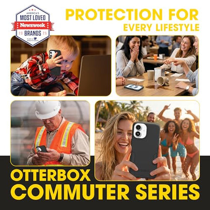 OtterBox iPhone 17 – Commuter Series Slim MagSafe Case - Black | 3X MIL Drop Protection - Dual-Layer - Pocket-Friendly - Camera Control - Raised Edges - Port Covers - Non-Retail Packaging - color: Black