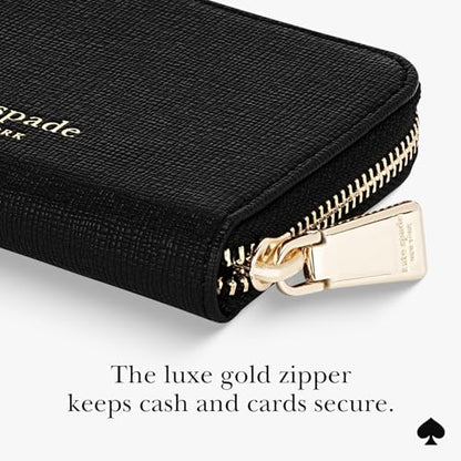 kate spade new york Devin Zip Magnetic Card Holder/Wallet - Black | Stylish Phone Wallet - Compatible w/MagSafe Phones & Cases -Detachable MagSafe Wallet for iPhone 17 Pro Max/16/15/14/Pixel 10 - color: Black-Devin Zip