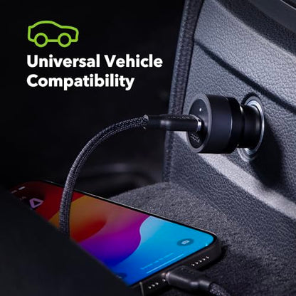 Mophie 30W USB-C Car Charger - Eco-Friendly Fast Charging for Devices, LED Indicator, Universal AUX Compatibility - style: USB-C