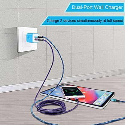 USB Wall Charger Block Fast Charging Brick for Samsung Galaxy S26 S25 S24FE - color: Blue,Purple,Green
