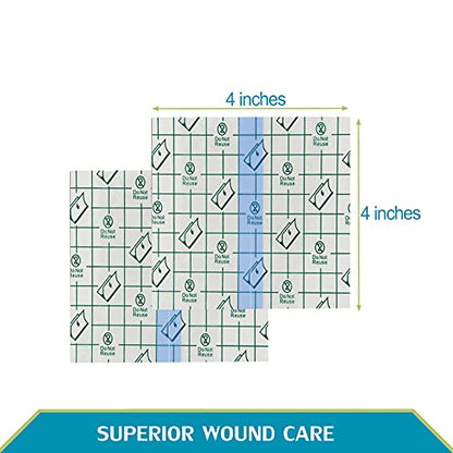 50 Pcs Waterproof Shower Protector Bandage 4x4 inch for Chest Chemo Dialysis Catheter Shower Cover Hemodialysis Port Surgery Incisions Bath Guard Patch Transparent Film Clear Adhesive Wounds Dressing - size: 4x4 Inch (Pack of 50)