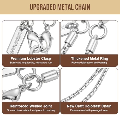 Dadanism Universal Phone Lanyard Set, Silver - color: Silver, size: 128+26 cm