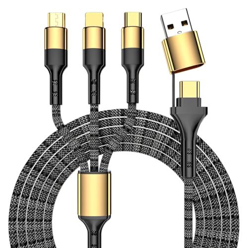 UCEC 5 in 1 Multi Charging Cable 6FT USB C/USB A to Phone/Type C/Micro USB