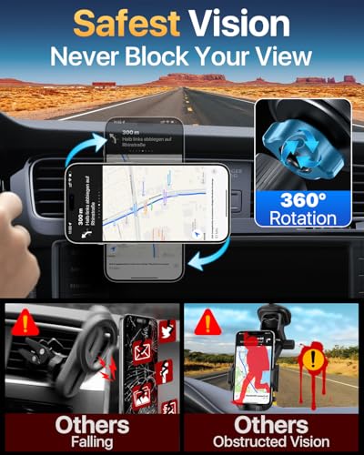 [True Military-Grade] 2026 New Upgraded Magnetic Car Mount Vent for MagSafe - color: Misty Gray