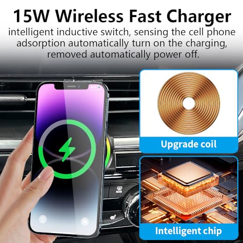 Car Magnetic Phone Mount for Chevrolet Chevy Trax 2024 2025 2026 Auto Interior Accessories Best Cellphone Holder Fast 15W Wireless Charger Cell Phones Charging Screen Stand Accessory