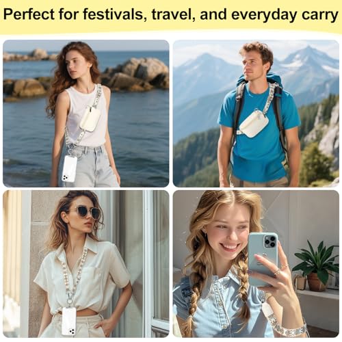 Phone Lanyard Crossbody with Detachable RFID Wallet (M5, Large) - color: Multicolor 5, size: Large