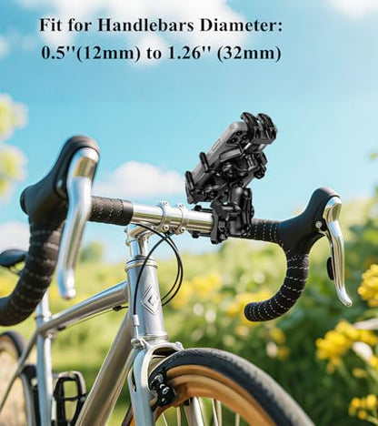 BRCOVAN Motorcycle Phone Mount Holder with Vibration Dampener & Secure Lock