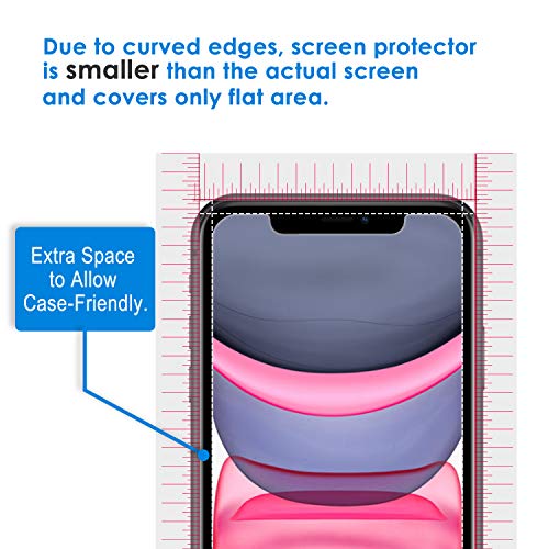 JETech Privacy Screen Protector for iPhone 11/XR, 2-Pack - size: iPhone 11/XR 6.1-Inch
