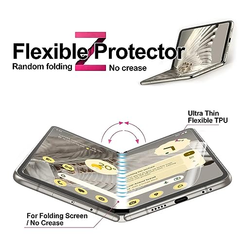 2Pack Ultra-Thin Hydrogel Screen Protector For Google Pixel 10 Pro Fold - color: Google Pixel 10 Pro Fold
