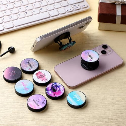 Honoson 9 Pcs Cell Phone Grip Holder Collapsible Holder, Love Style - color: Love Style