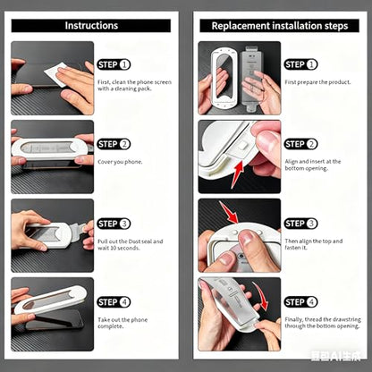 3 Pack Tempered Glass Screen Protector for iPhone 17 air with Auto-Alignment Kit, Auto Dust, 9H+ Military Grade Shatterproof, Glass Film, HD Clear, Case Friendly