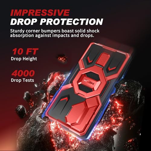TONGATE Magnetic Stand for Samsung Galaxy S26 Ultra Case, Compatible with Magsafe, [Camera Cover & 2 Front Frames][Military Drop Protection] S26 Ultra Case Built-in Screen Protector & Belt Clip, Red - color: Red