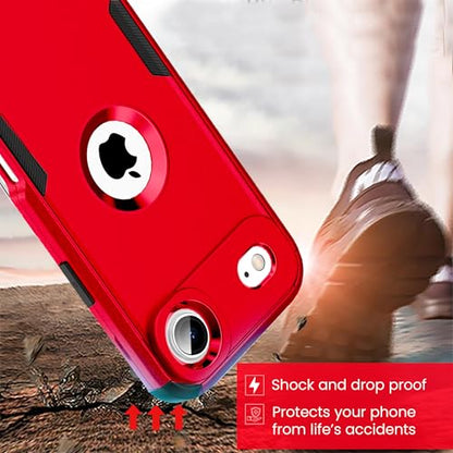 MXX for iPhone 17 Air Case, Heavy Duty 3 in 1 Wing Design Protective Cover with MagSafe, Phone Case 2025 (Red) - color: Red, size: iPhone 17 Air