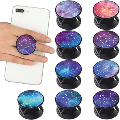 Honoson 9 Pcs Cell Phone Grip Holder Collapsible Holder, Constellation - color: Constellation Style