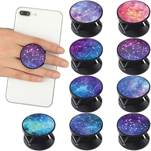 Honoson 9 Pcs Cell Phone Grip Holder Collapsible Holder, Constellation - color: Constellation Style